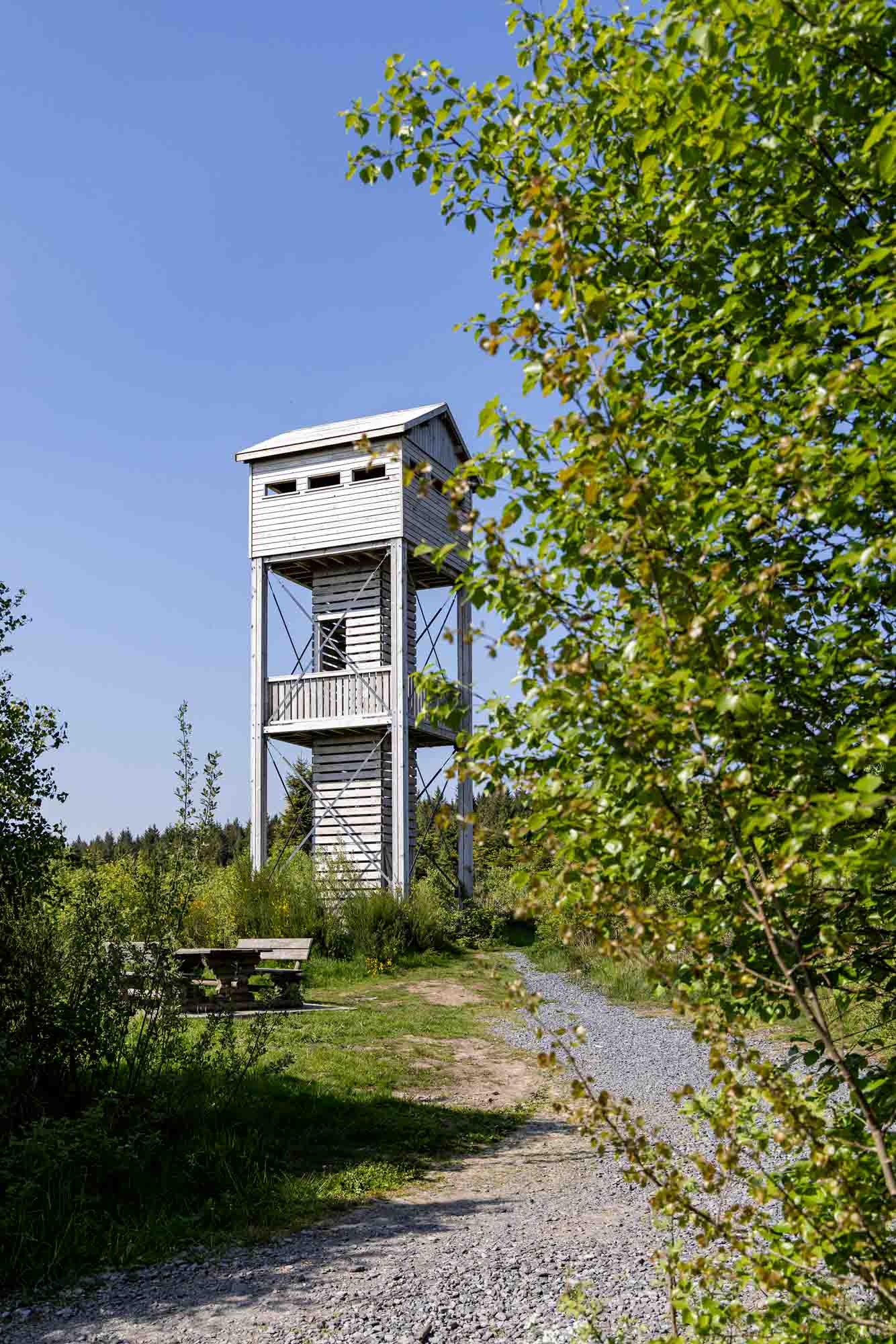 Tour d'observation du plateau des Tailles à Odeigne